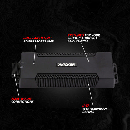 2017-2026 Can-Am® X3, Phase-5 V-Spec 6-Speaker 1650watt System w/JVC