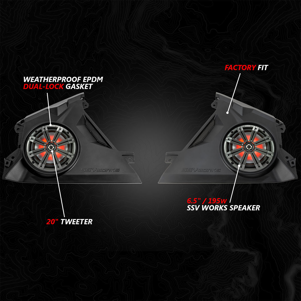 2024-2026 Can-Am® Maverick R, Phase-6 K-Spec 1650watt 6-Speaker Stereo System with Kicker Horns