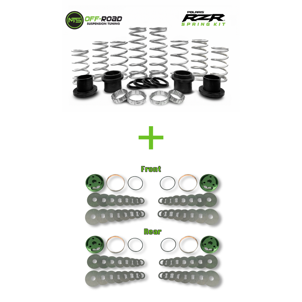 MTS Off Road spring kit and MTS valve kit with white background 