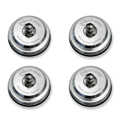 MTS Offroad Four metallic suspension tuning components on a white background