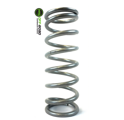 MTS Offroad silver spring with logo to the left of the spring white background, spring is centered to the image