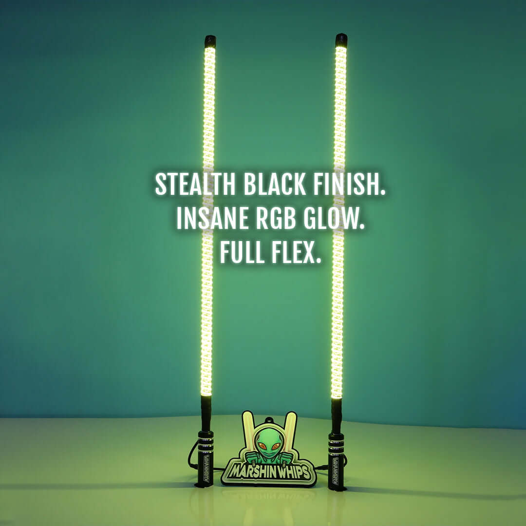 V2 Black Out LED Whip Set: The Ultimate Stealth