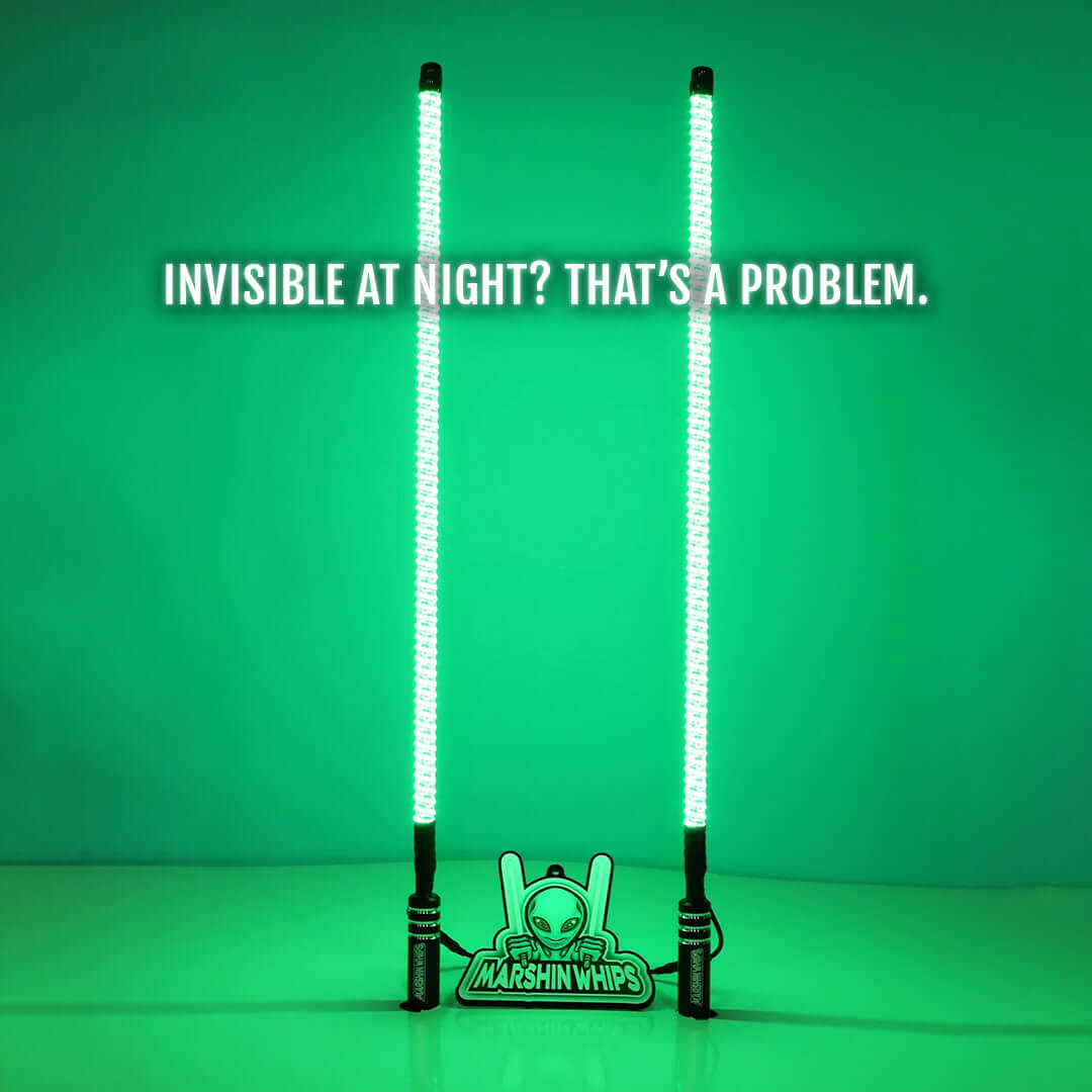 V2 Black Out LED Whip Set: The Ultimate Stealth