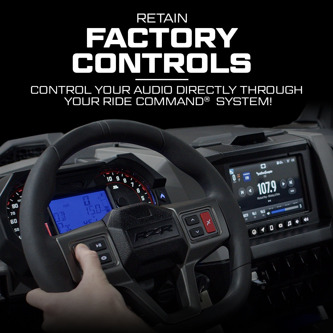 '20-'26 RZR® Pro Series Ride Command Subwoofer RCA Output Harness + Remote | UTVS-PRO-RC-SUB-OUT