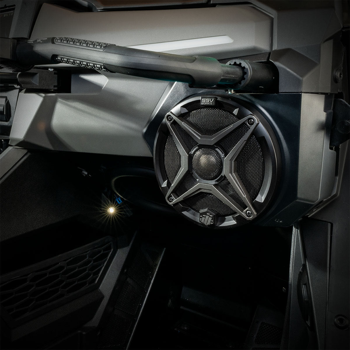 SSV Works Polaris RZR Pro Front Speaker Adapters with 6.5" A-Spec speakers