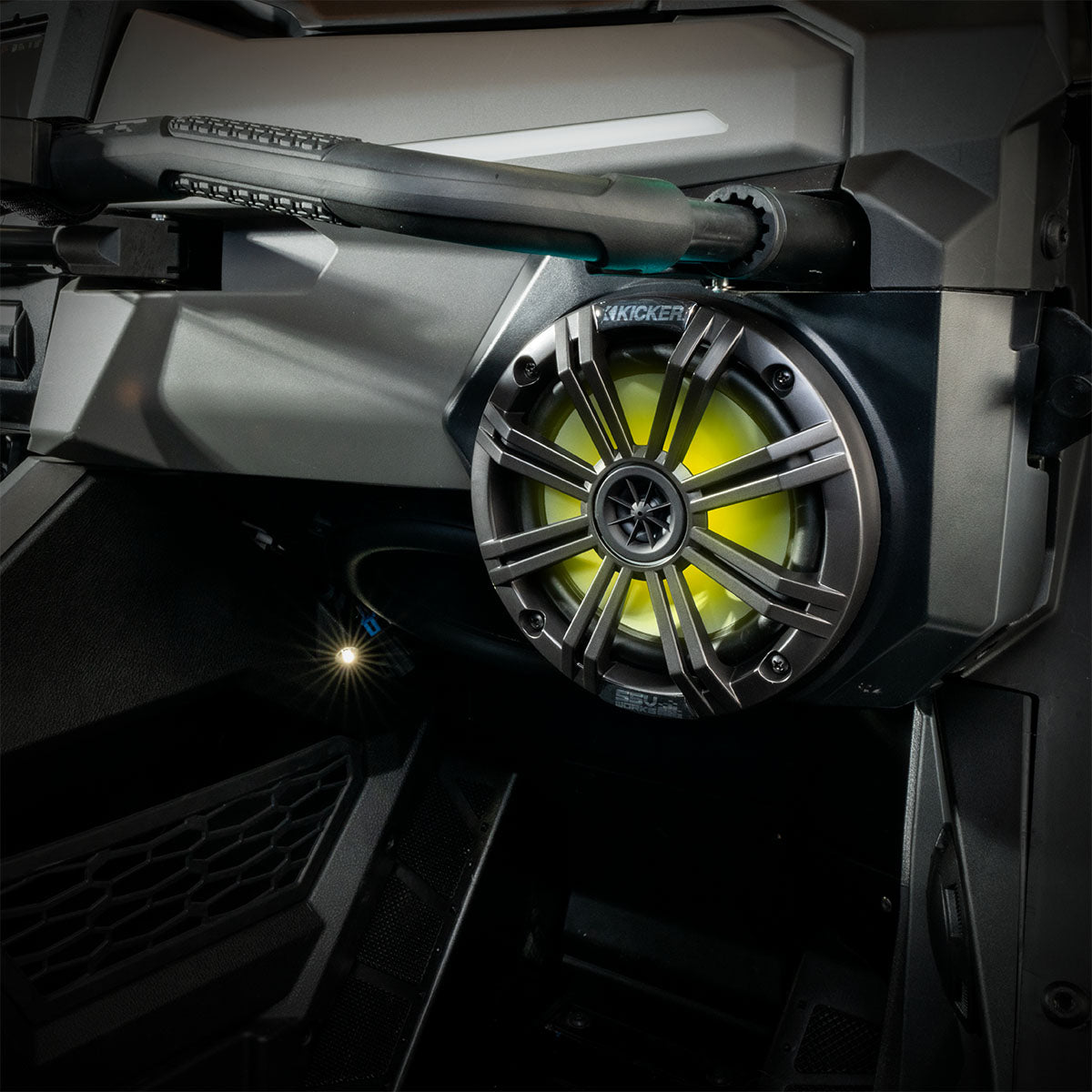 SSV Works Polaris RZR Pro Front Speaker Adapters with 6.5" Kicker KML RGB speakers