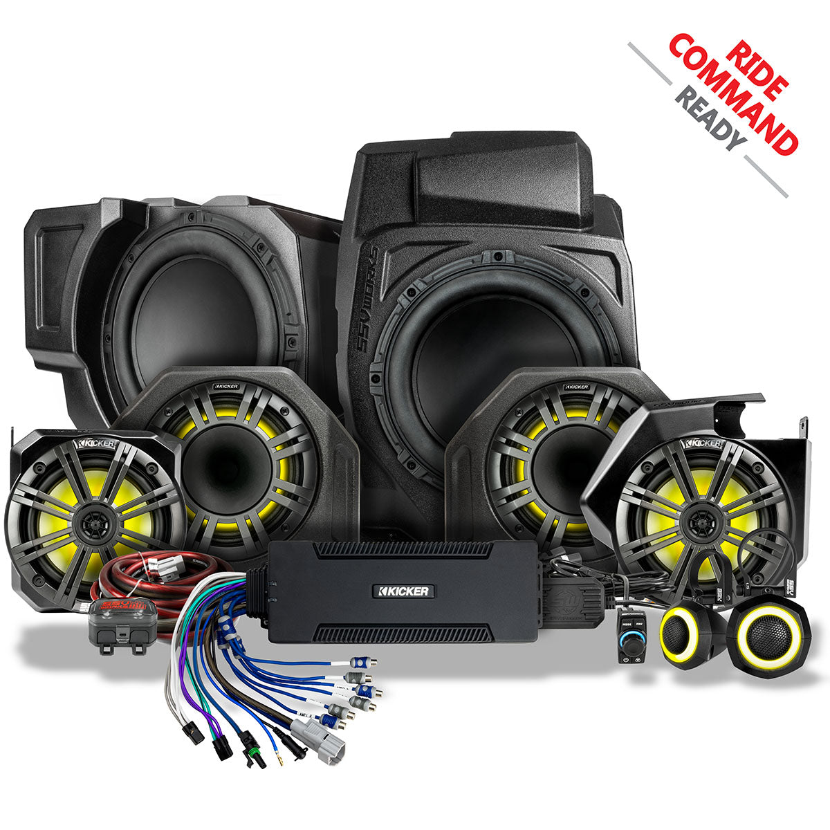 2025-2026 Polaris® RZR Pro R / Pro S / Pro XP Phase-6 K-Spec 7-Speaker Plug-&-Play Kit for Ride Command