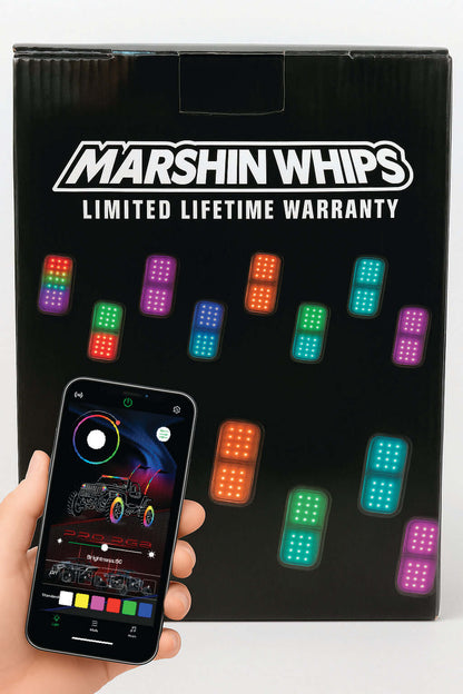 Marshin Whips Rosewell X-2 Billet RV Rocklights x16