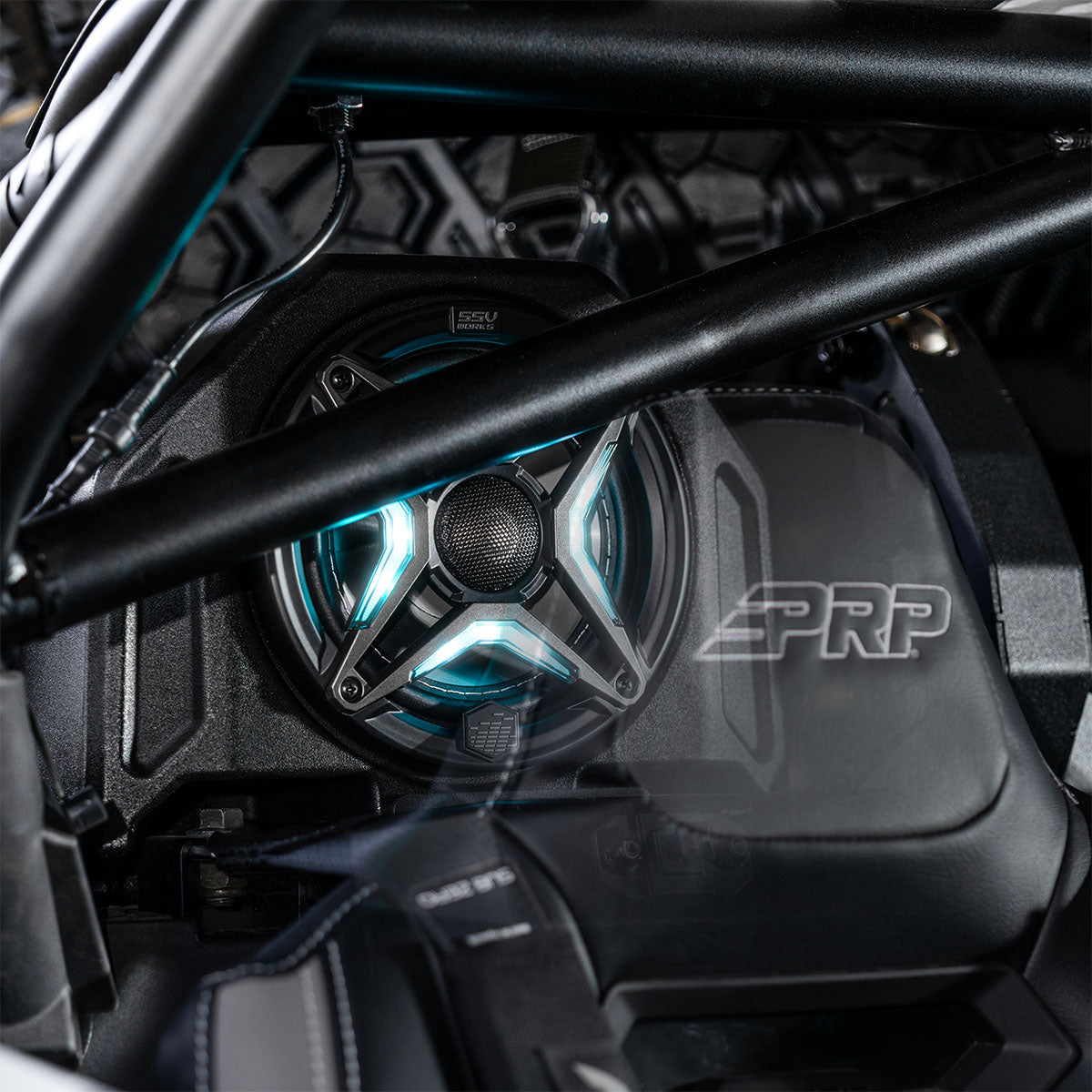 SSV Works, 2025 Polaris RZR Pro R, Pro S and Pro XP Rear Speaker Pod Upgrade - Installed behind seat