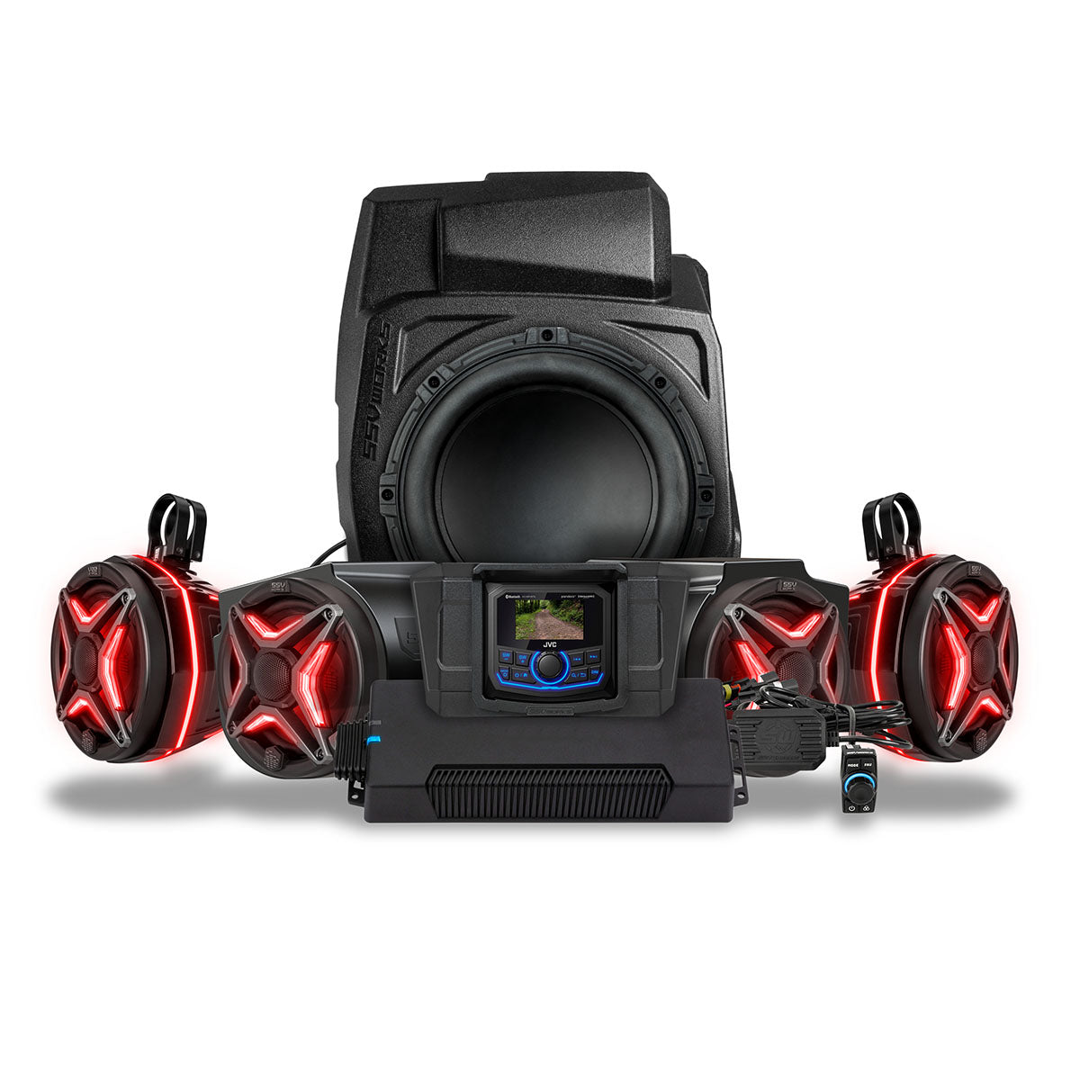 2020-2024 Polaris® RZR PRO Series Phase-5 V-Spec 5-Speaker 1400watt System w/JVC