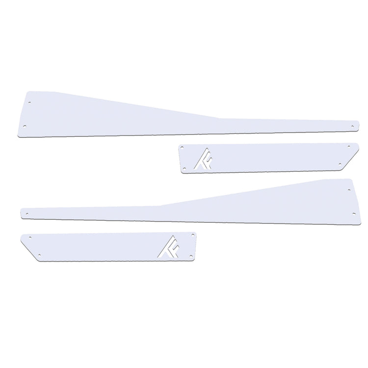 Front Set Polaris Ranger Half Door Accent Panels Ghost White Boxed Thumper Fab