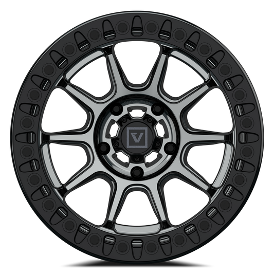 V18 Beadlock UTV Wheel Hyper Black - Valor Offroad