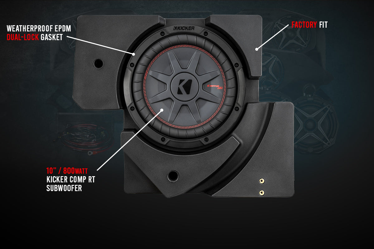 2017-2026 CanAm Maverick X3 Underseat Passenger 10in Subwoofer