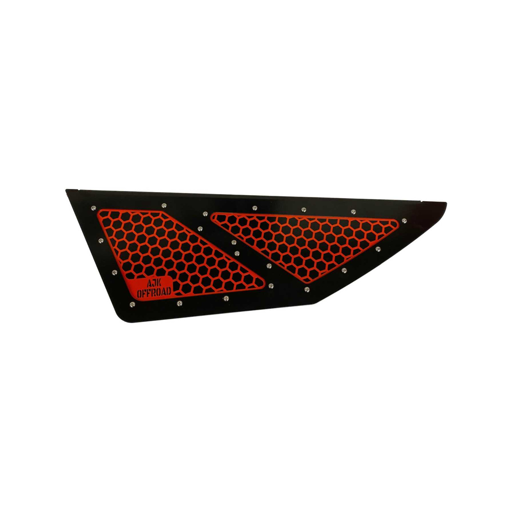 Vented Honda Talon Lower Doors by AJK Offroad Front Solid Door in Orange