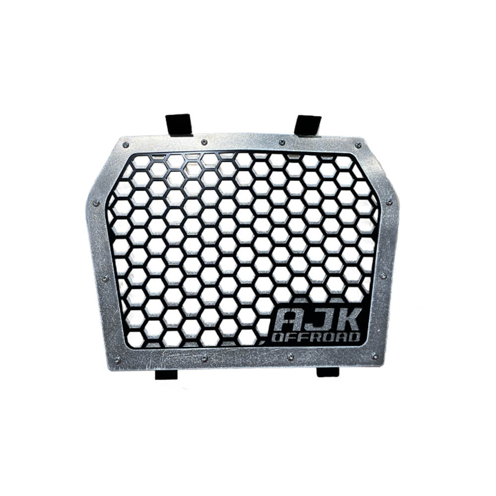 Kawasaki KRX Front Grill by AJK Offroad in Raw Aluminum