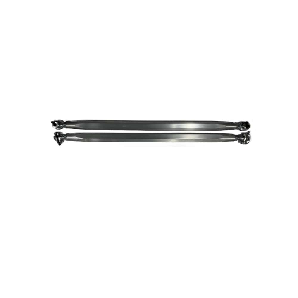 Polaris Pro R / Turbo R High Clearance Radius Rods by AJK Offroad Raw Aluminum Upper Rods