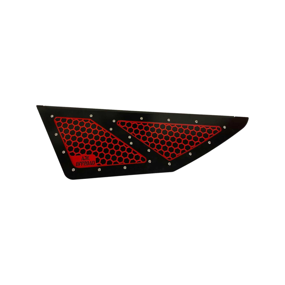 Vented Honda Talon Lower Doors by AJK Offroad Solid Door in Red