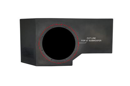 Can-Am® Defender HD11 Vented 10" Front Passenger Subwoofer Enclosure Unloaded | UTVS-DEF2-VENC-PASS-10-FRONT