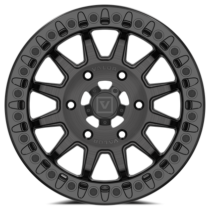 V09 Brushed Charcoal UTV Beadlock - Valor Offroad