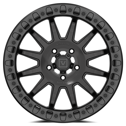 V09 Brushed Charcoal UTV Beadlock - Valor Offroad