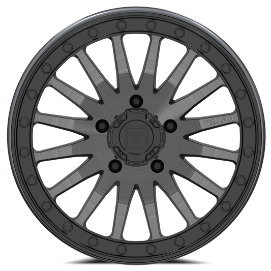 V06 Brushed Gunmetal UTV Beadlock - Valor Offroad