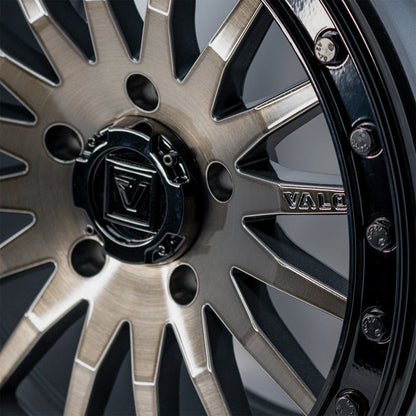 V06 Brushed Gunmetal UTV Beadlock - Valor Offroad