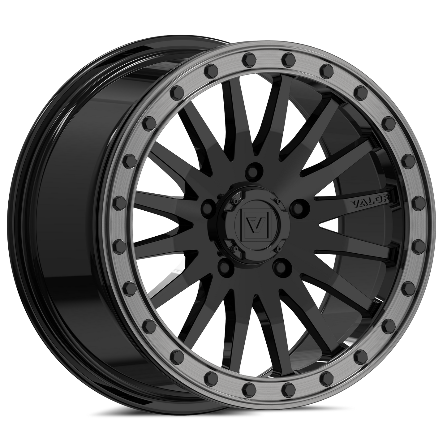 V06 Gloss Black UTV Beadlock - Valor Offroad
