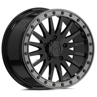 V06 Gloss Black UTV Beadlock - Valor Offroad