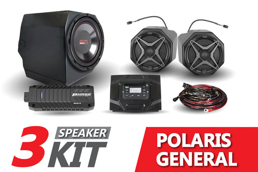 2016-2022 Polaris General Complete SSV Works 3-Speaker Plug-&-Play System