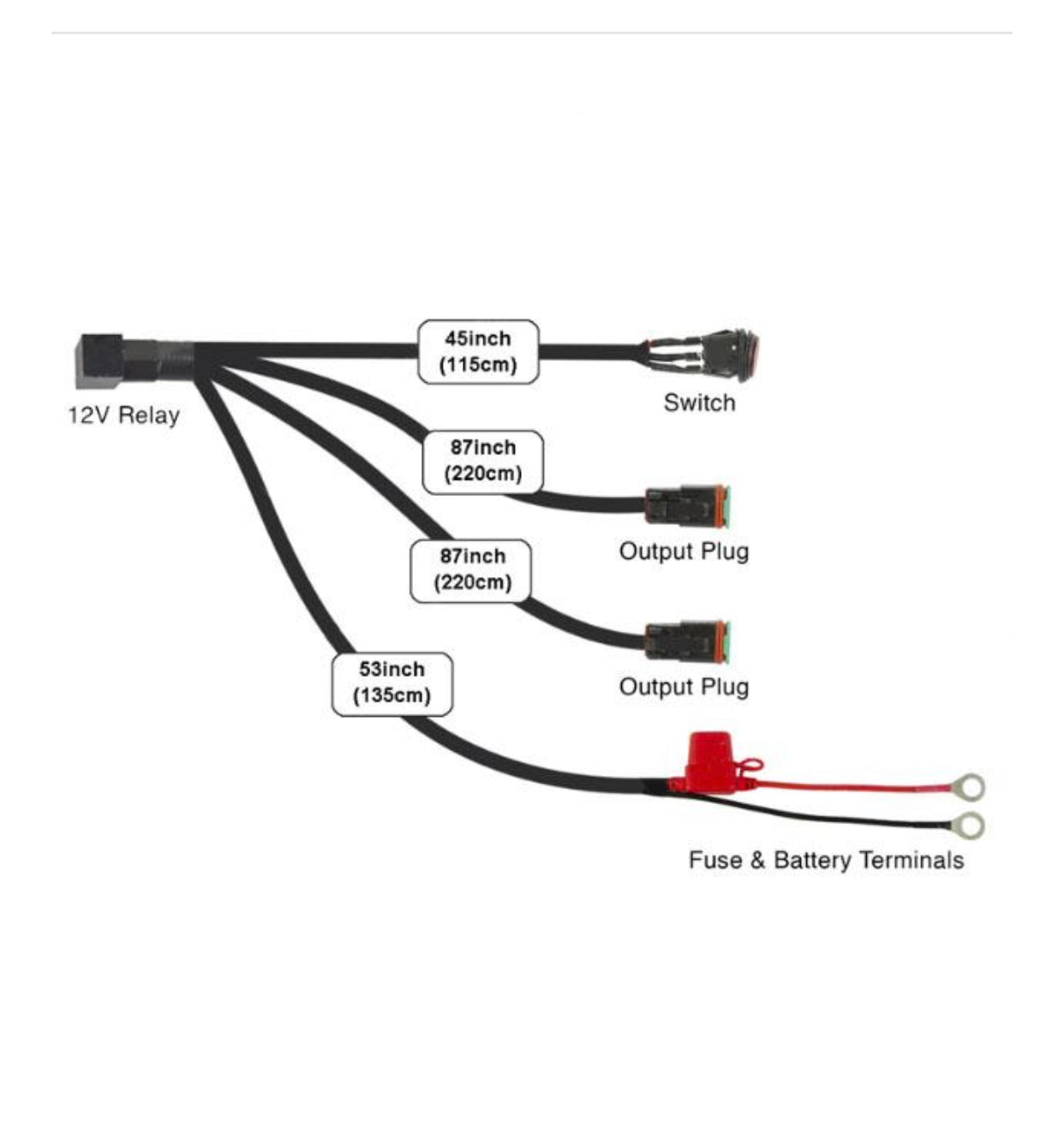 ATC - Light Bar Wiring Harness (Single)