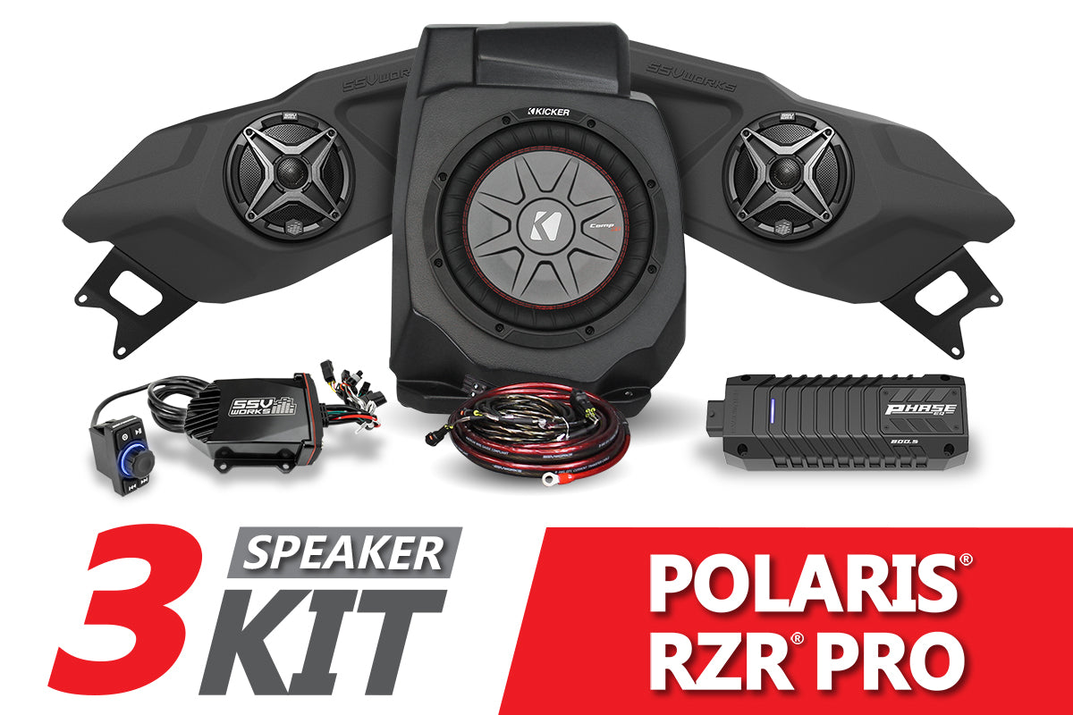 2020-2023 Polaris RZR Pro SSV 3-Speaker Plug-&-Play System