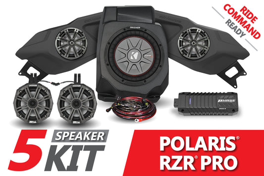 2020-2023 Polaris RZR Pro Kicker 5-Speaker Plug-&-Play System for Ride Command