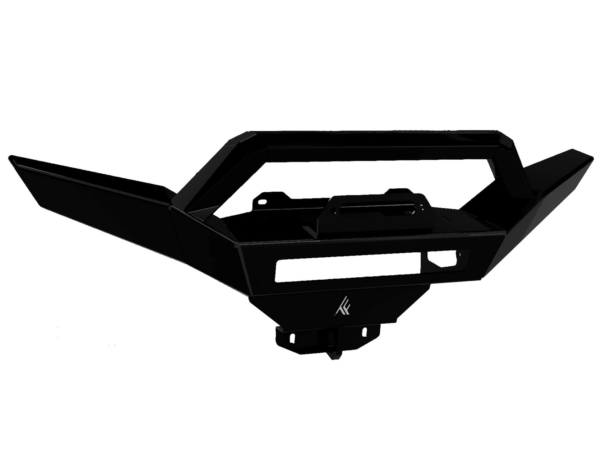 Defender Front Winch Bumper w/ Lights Raw Thumper Fab